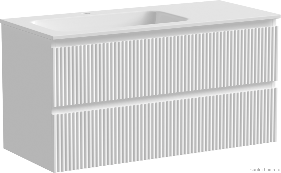 Мебель для ванной комнаты Sancos Snob R 100 см, L, bianco