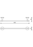 Держатель для полотенец AltroBagno Corposso 081311 Cr хром Держатель для полотенец AltroBagno Corposso 081311 Cr хром
