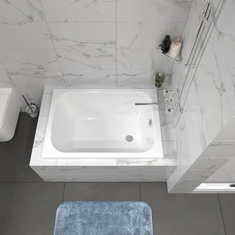 Акриловая ванна Triton Литл 110x70 см, пристенная, белая, на ножках