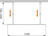 Душевая перегородка Cezares Liberta -L-2-110-GR-Cr