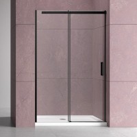 Душевая дверь в нишу Vincea Dice VDS-4D110CLB 110 см, профиль черный