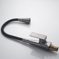 Смеситель для кухни Shevanik S543T-3 с гибким изливом, оружейная сталь, черный