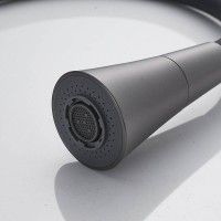 Смеситель для кухни Shevanik S543T-3 с гибким изливом, оружейная сталь, черный