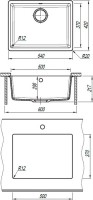 Комплект Мойка Florentina Вега 500 шампань + Смеситель Grohe Minta 3291800E хром