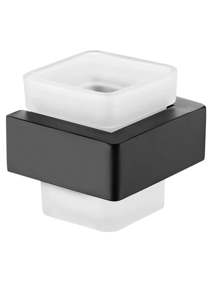 Стакан для ванной AltroBagno Aperto 080201 MB настенный, черный, стеклянный