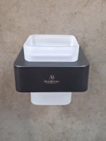 Стакан для ванной AltroBagno Aperto 080201 MB настенный, черный, стеклянный Стакан для ванной AltroBagno Aperto 080201 MB настенный, черный, стеклянный