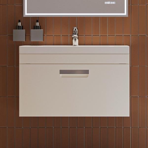 Тумба с раковиной Velvex Estea 80.1Y белая матовая