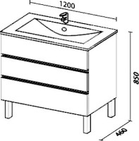 Мебель для ванной комнаты Sanvit Авеню 3 120, белая