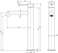 Смеситель для раковины Wonzon & Woghand WW-H1064-MW белый матовый