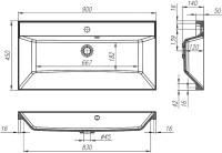 Мебель для ванной комнаты Art&Max Verona-Push 90 дуб венециано