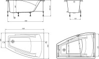Акриловая ванна Roca Hall Angular ZRU9302865 150x100 см, угловая, правая, пристенная, асимметричная (уценка: скол на борту)