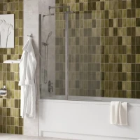 Шторка на ванну Wasserkraft Salm 27P02-110 профиль хром, стекло прозрачное