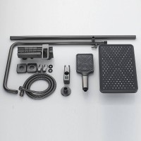 Душевая стойка Shevanik S6826T оружейная сталь