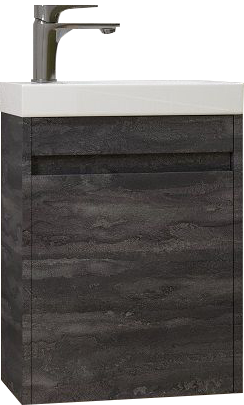 Тумба с раковиной Art&Max Family-M 40 подвесная, iron stone, с дверцей