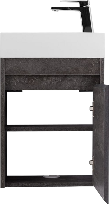 Тумба с раковиной Art&Max Family-M 40 подвесная, iron stone, с дверцей