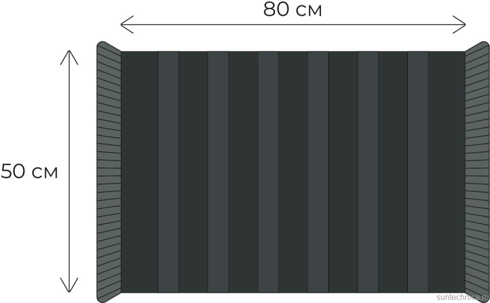 Коврик Fixsen SANDAL 8020K 50х80, серый