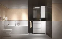 Мебель для ванной комнаты Belux Токио 80 L напольная, белая глянцевая