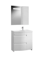 Мебель для ванной комнаты Belux Токио 80 L напольная, белая глянцевая