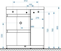 Мебель для ванной комнаты Belux Токио 80 L напольная, белая глянцевая