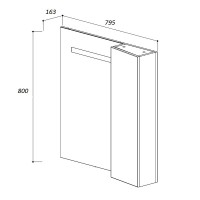 Мебель для ванной комнаты Belux Токио 80 L напольная, белая глянцевая