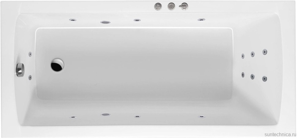 Акриловая ванна Excellent Aquaria WAEX.AQU17.SMART 170x75 см, левая, встраиваемая, с гидромассажем, белая, с каркасом, со сливом-переливом