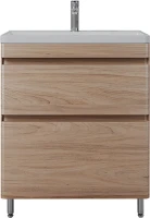 Тумба с раковиной Style Line Атлантика 70 Люкс Plus, напольная, ясень перламутр
