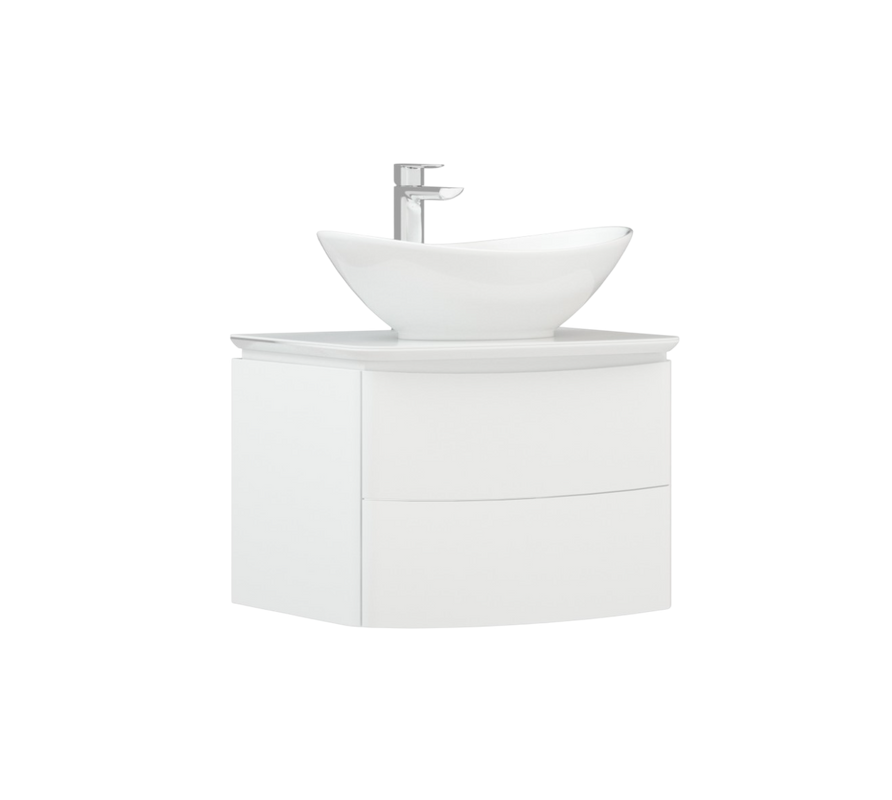 Тумба под раковину со столешницей Corozo Вико 60 Z2 подвесная, белая