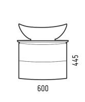 Тумба под раковину со столешницей Corozo Вико 60 Z2 подвесная, белая