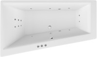 Акриловая ванна Excellent Sfera WAEX.SFL17.SMART L 170x100 см, угловая, левая, встраиваемая, с гидромассажем, белая, асимметричная, с каркасом, со сливом-переливом