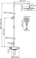 Душевая стойка Wasserkraft Aller A113.118.127.CH Thermo с термостатом, хром