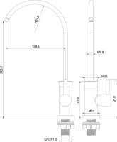 Кран Wonzon & Woghand WW-AE4587-MB матовый черный