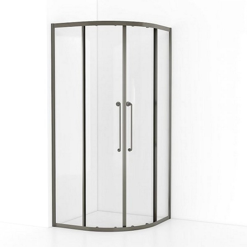 Душевой уголок Cezares Relax RELAX-304-R-2-90-C-GM 90x90, профиль оружейная сталь