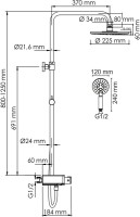 Душевая стойка Wasserkraft Aller A113.067.058.CH Thermo с термостатом, хром