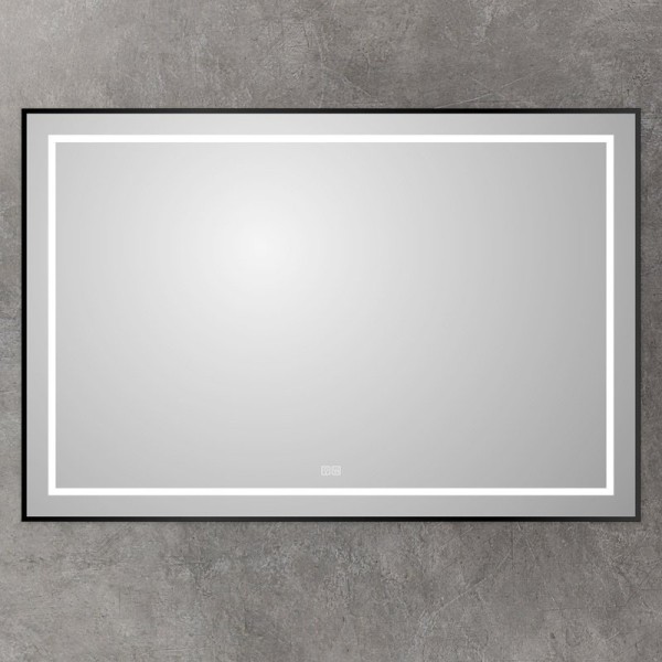 Зеркало BelBagno Kraft 80x120, с подсветкой, с подогревом, черный