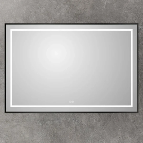 Зеркало BelBagno Kraft 80x120, с подсветкой, с подогревом, черный