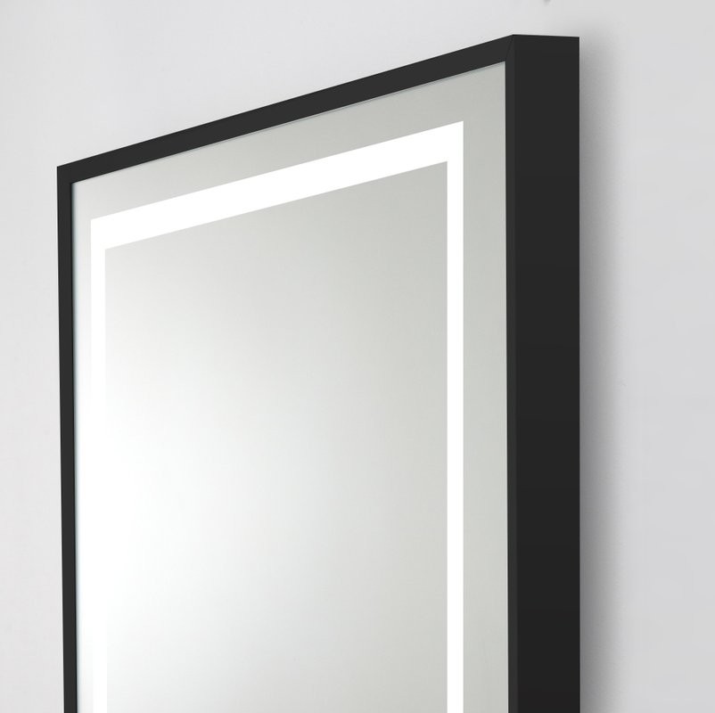 Зеркало BelBagno Kraft 80x120, с подсветкой, с подогревом, черный