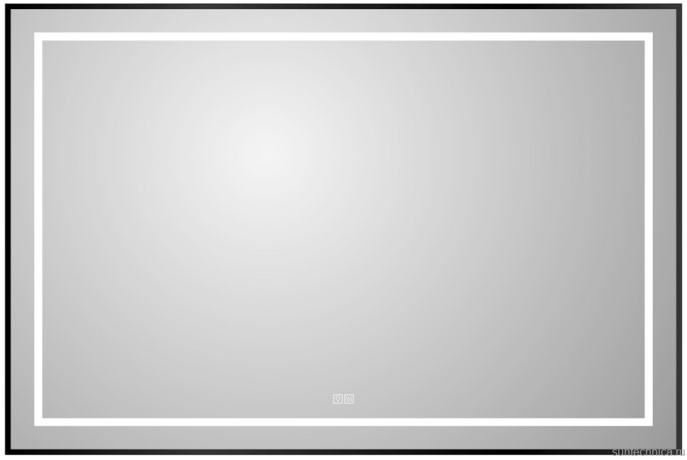 Зеркало BelBagno Kraft 80x120, с подсветкой, с подогревом, черный