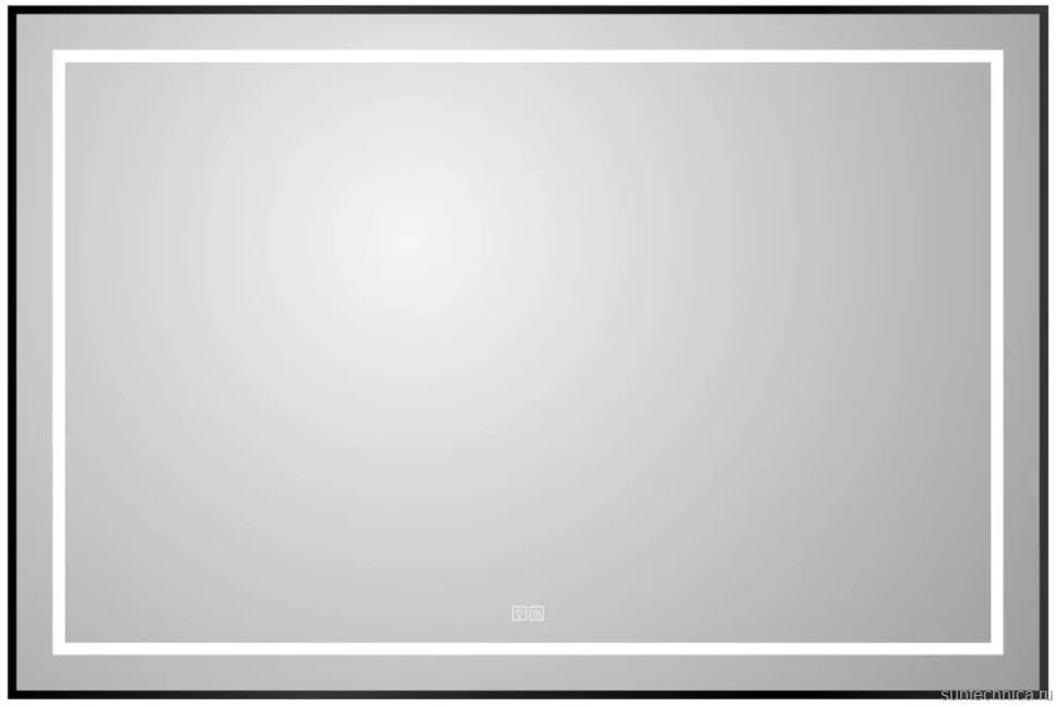 Зеркало BelBagno Kraft 80x120, с подсветкой, с подогревом, черный