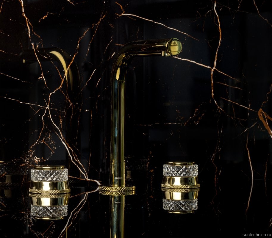 Смеситель для раковины Boheme Aura 152-G-A золото