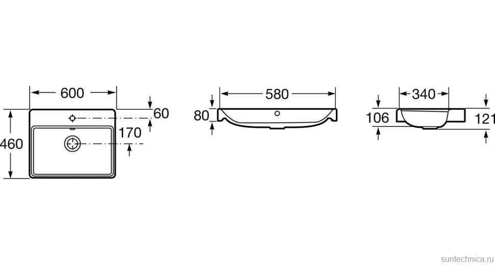 Тумба с раковиной Roca Ona 60 бежево-серая матовая