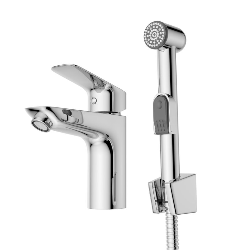 Комплект для раковины BelBagno Due LVM/HGN-CRM-W0 с гигиеническим душем