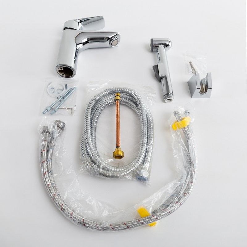 Комплект для раковины BelBagno Due LVM/HGN-CRM-W0 с гигиеническим душем