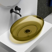 Накладная раковина Abber Kristall AT2801Vesuvian 60 оливковая, овальная