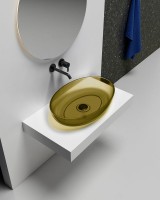 Накладная раковина Abber Kristall AT2801Vesuvian 60 оливковая, овальная