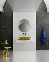 Накладная раковина Abber Kristall AT2801Vesuvian 60 оливковая, овальная