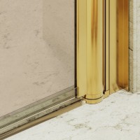 Душевая дверь в нишу Maybahglass MGD-810-3 90 см, профиль золото, стекло бронза