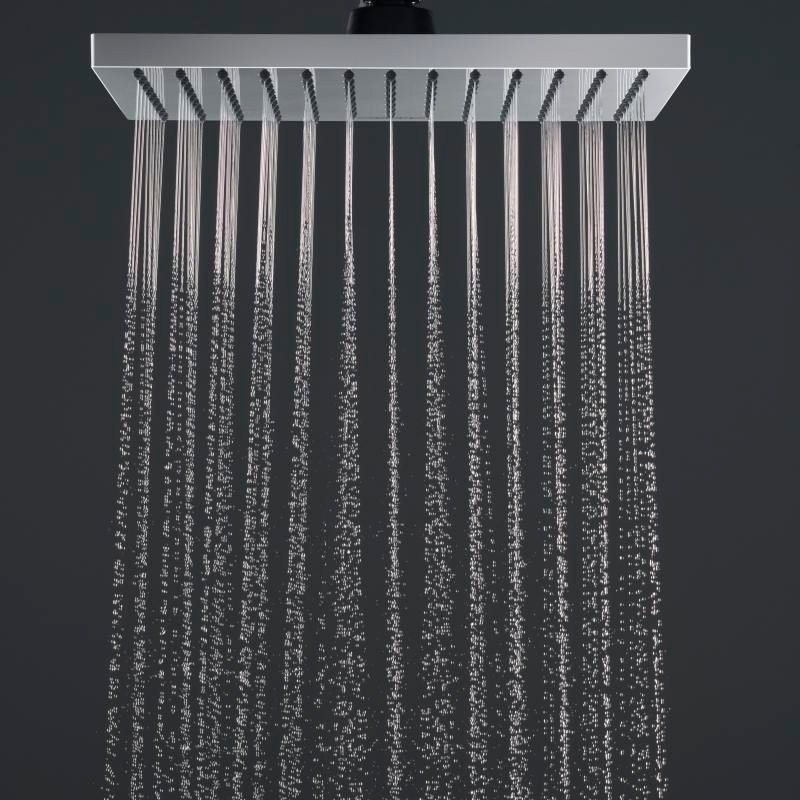 Душевой комплект Термостат Hansgrohe Ecostat E 15774000 для ванны с душем + Стойка Vernis Shape 26282000 Showerpipe 230 1jet Reno хром