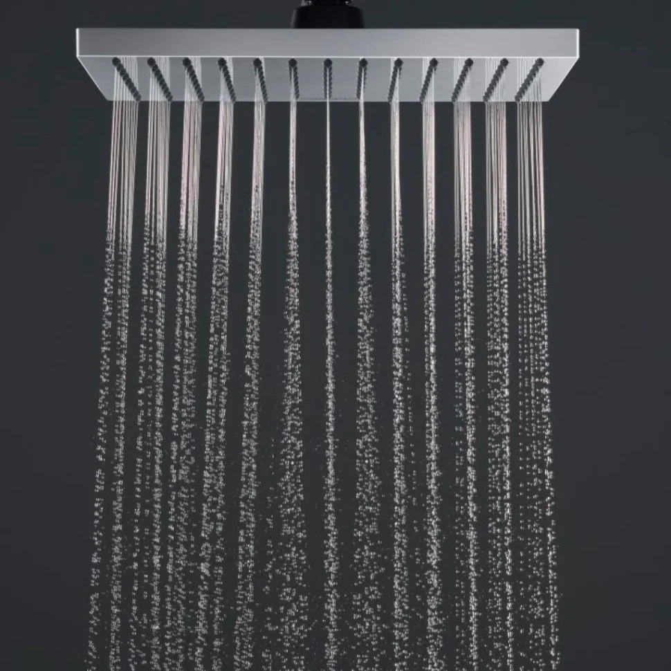 Душевой комплект Термостат Hansgrohe Ecostat E 15774000 для ванны с душем + Стойка Vernis Shape 26282000 Showerpipe 230 1jet Reno хром