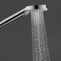 Душевой комплект Термостат Hansgrohe Ecostat E 15774000 для ванны с душем + Стойка Vernis Shape 26282000 Showerpipe 230 1jet Reno хром
