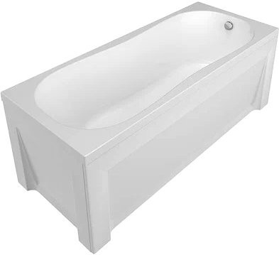 Акриловая ванна Alex Baitler Victoria 150x70 см, встраиваемая, белая, с экраном